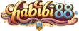 Logo habibi88 berwarna merah dan putih